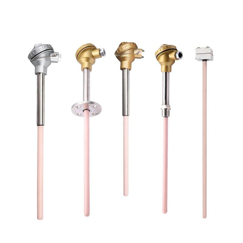 قطر السلك 0.2–0.4 مم من النوع S/B/R فرن مزدوج حراري من البلاتين والروديوم، مسبار استشعار درجة الحرارة العالية للمعادن المنصهرة